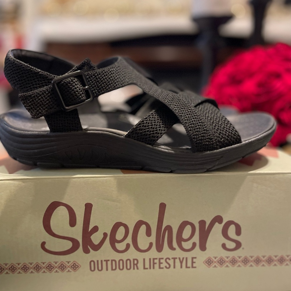 Black Skechers Sandals